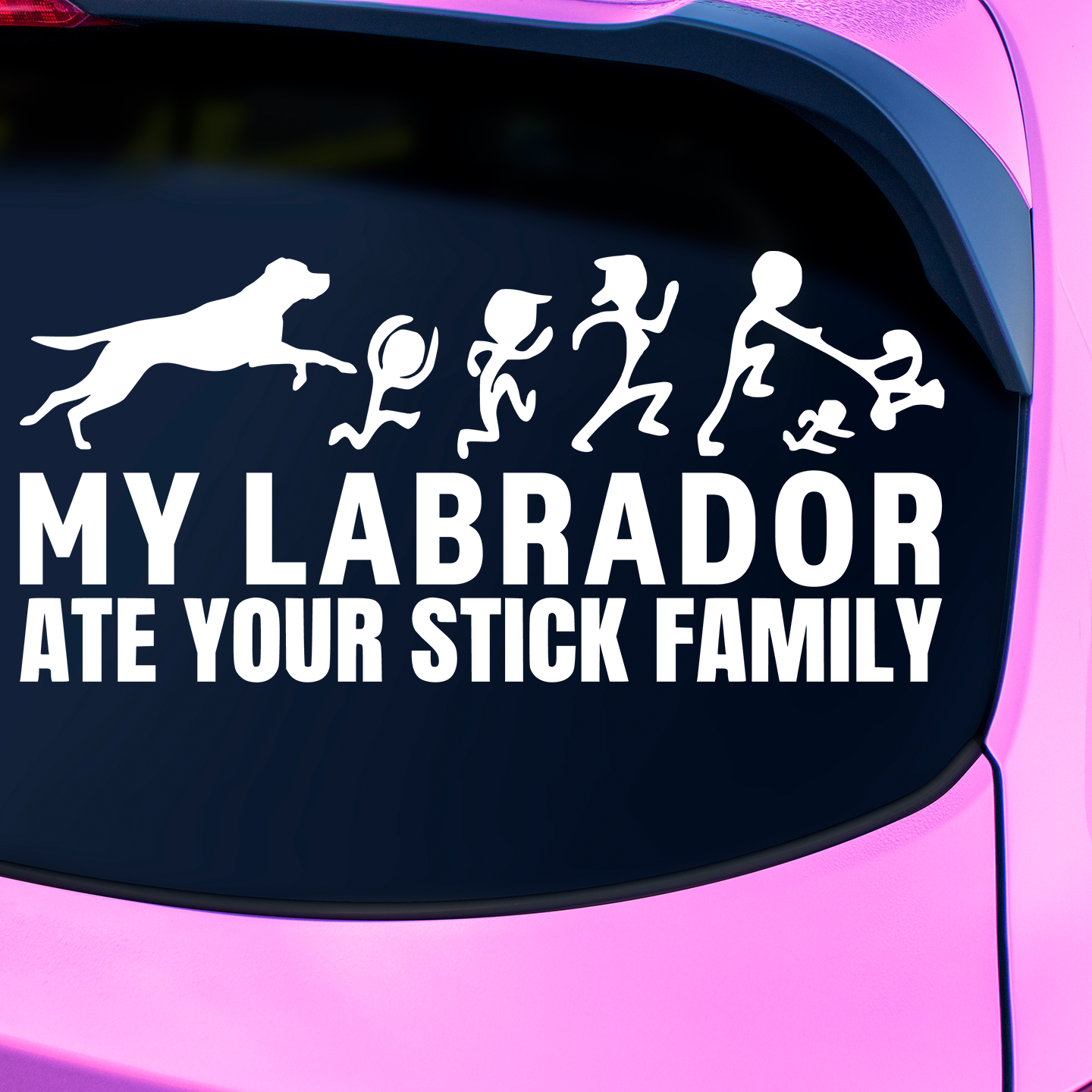 My Labrador Ate Your Stick Family Sticker