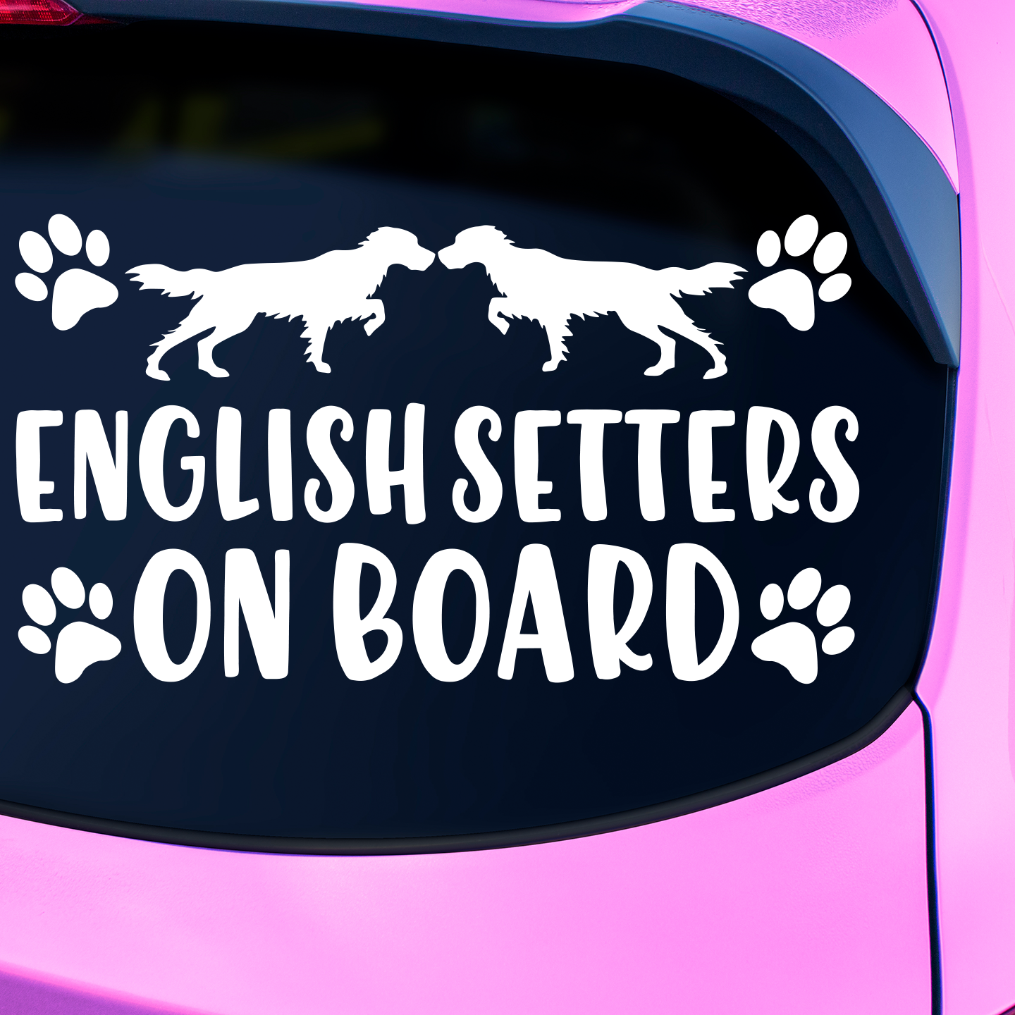 English Setters On Board Sticker