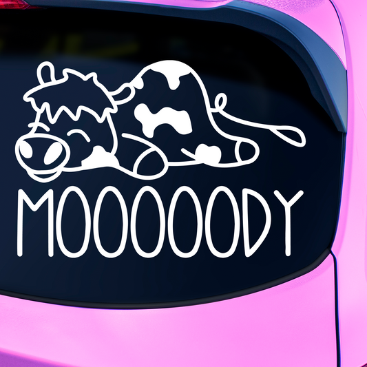 Funny Cow Moody Sticker