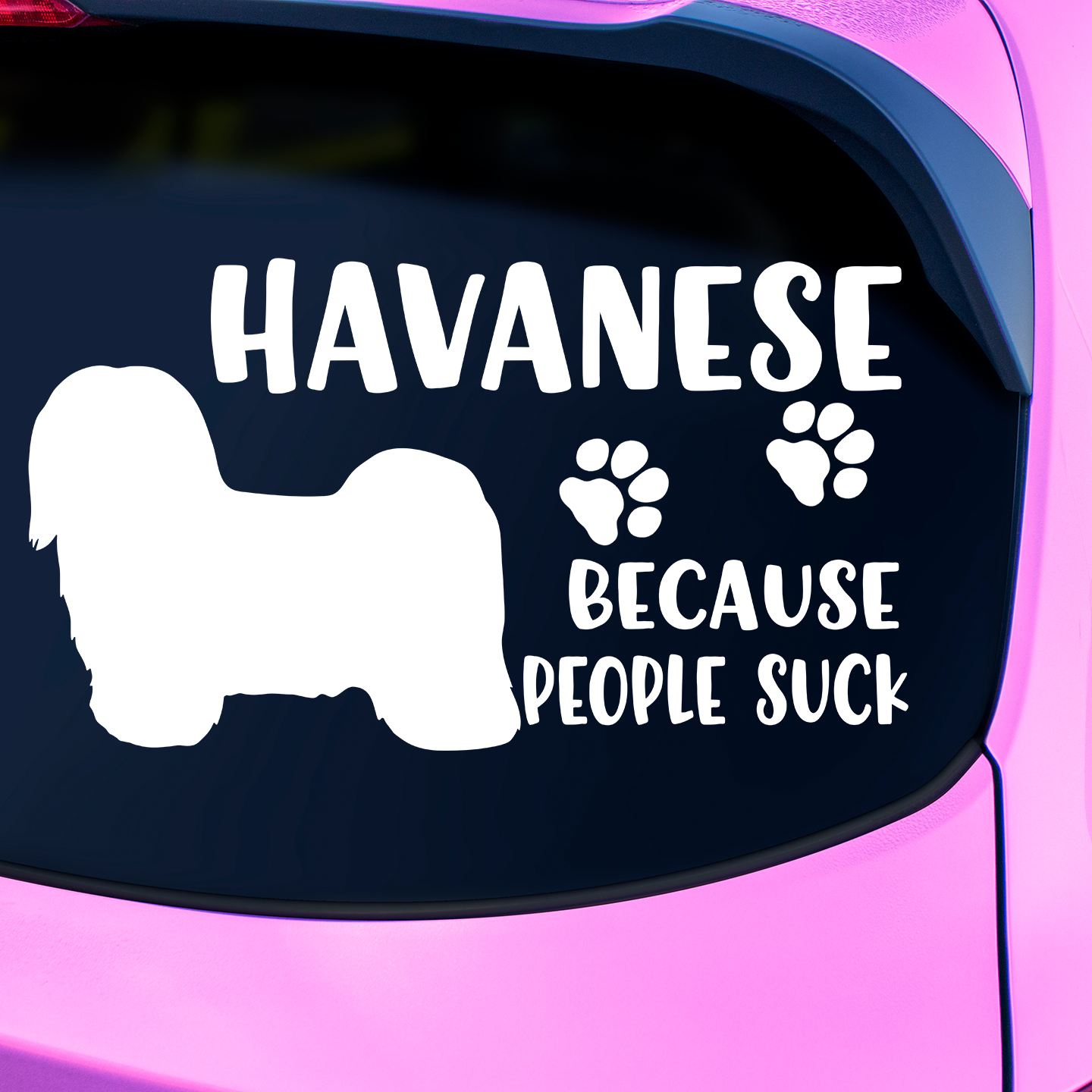 Havanese Because People Suck Sticker