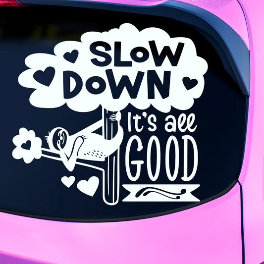 Sloth Slow Down Sticker