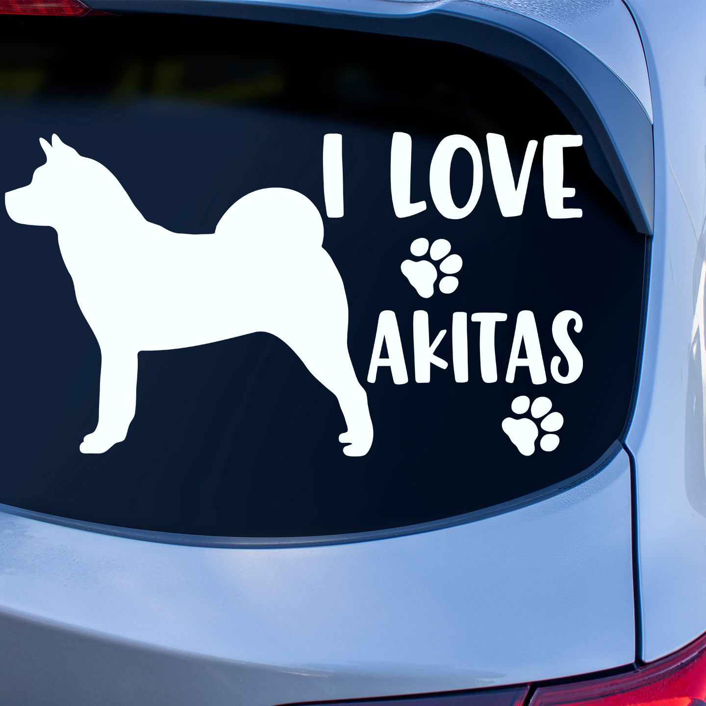 I Love Akitas Sticker