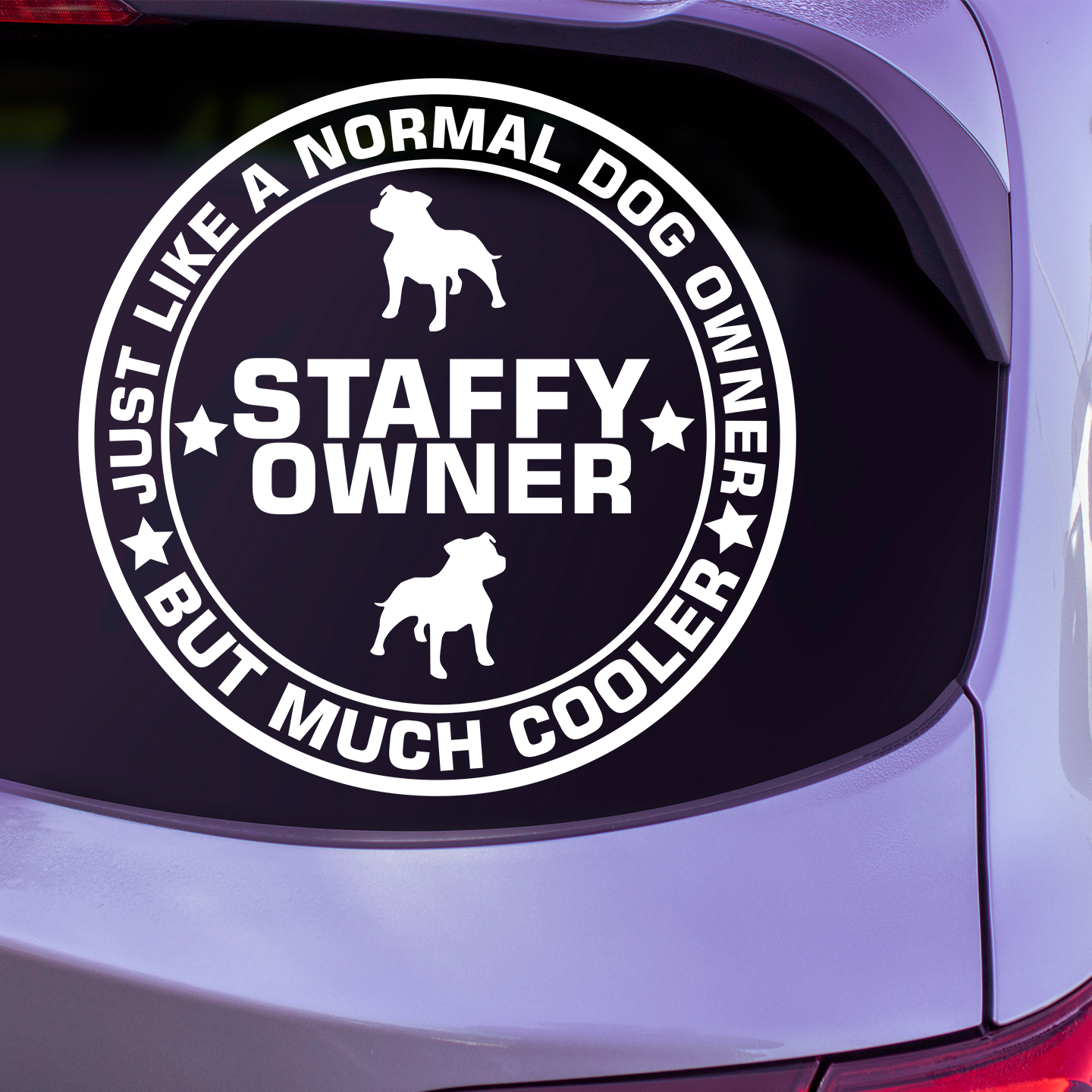 Staffordshire Bull Terrier Owner Sticker | Dog Stickers For Cars – Pet ...