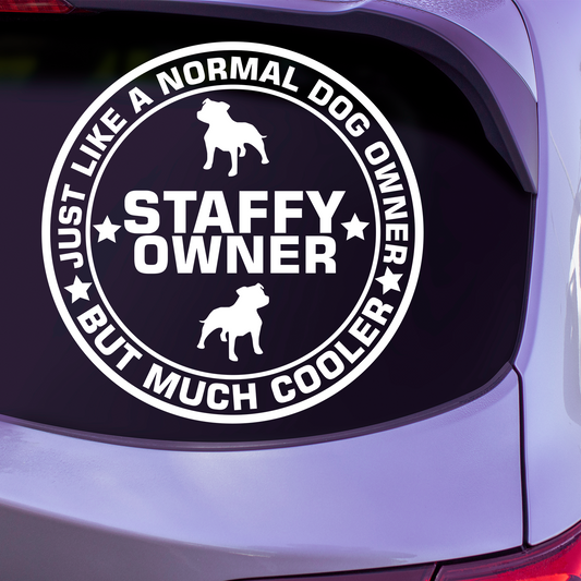 Staffordshire Bull Terrier Owner Sticker