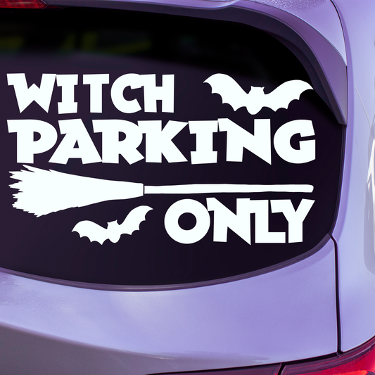 Witch Parking Only Sticker