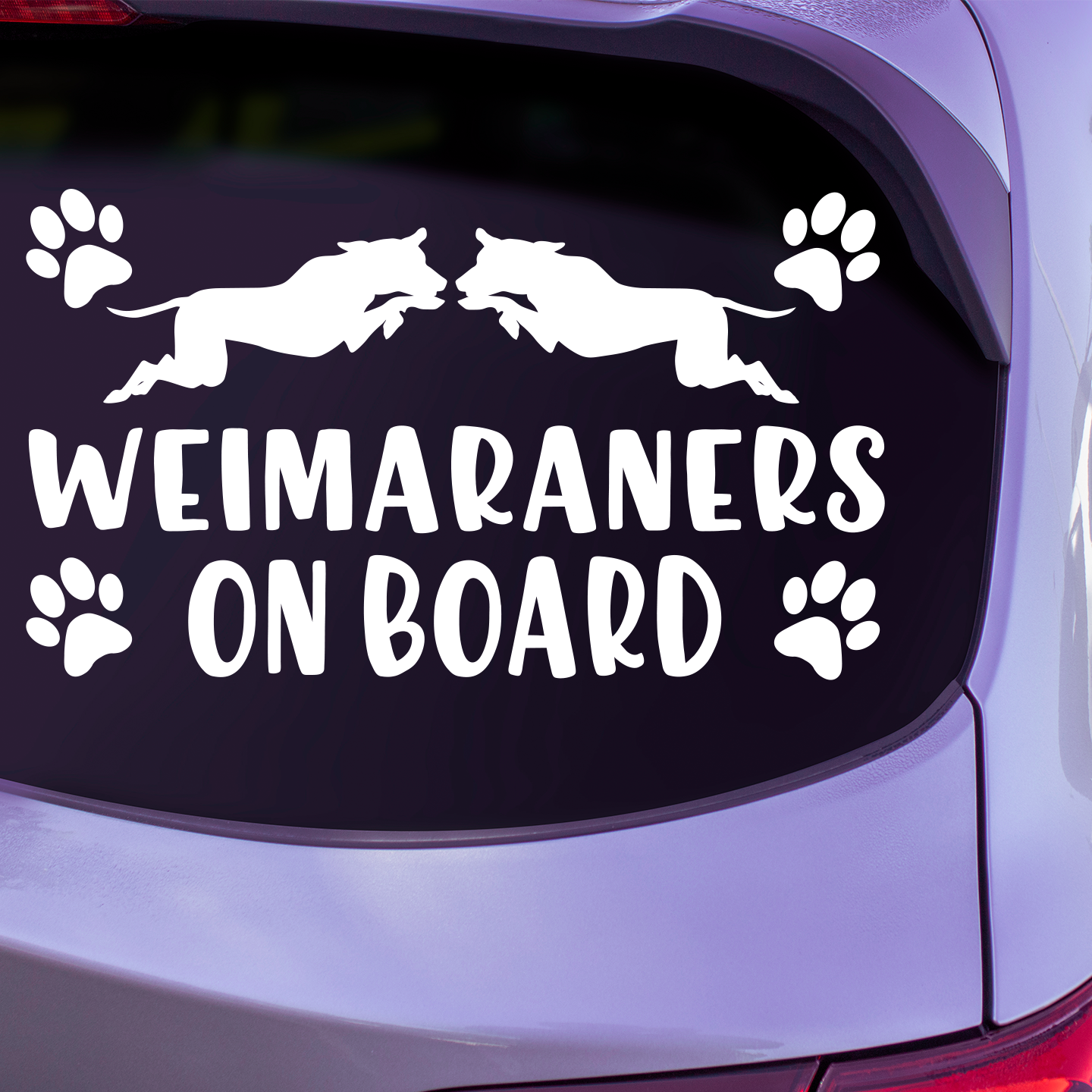 Weimaraners On Board Sticker