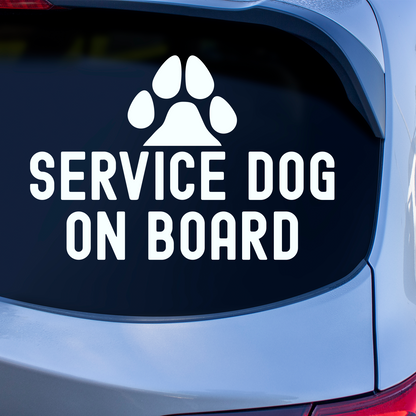 Service Dog On Board Sticker