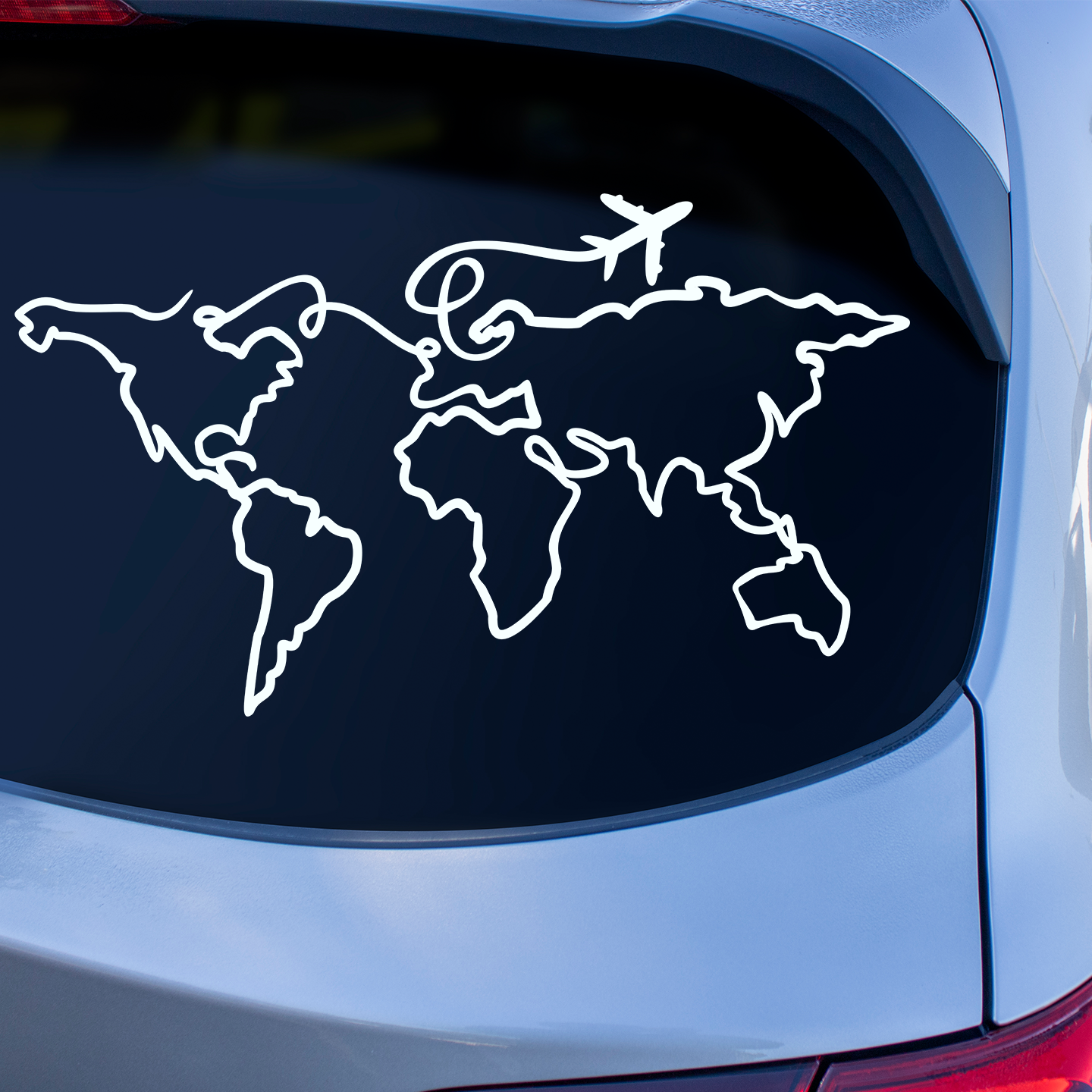 Lap Around The World Sticker | World Map Stickers Australia – Pet ...