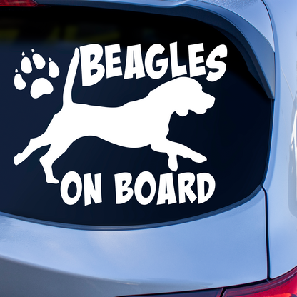 Beagles On Board Sticker