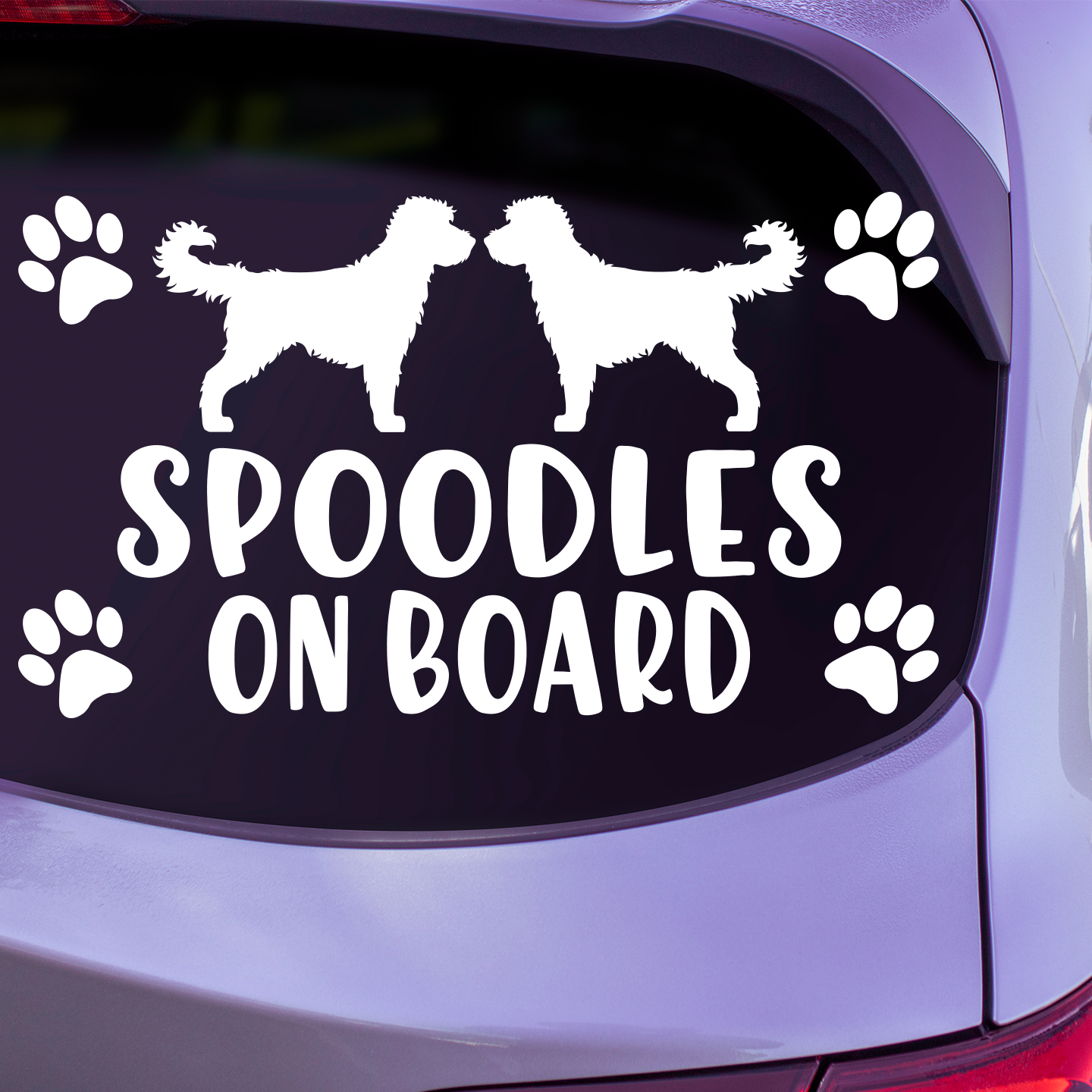 Spoodles On Board Sticker