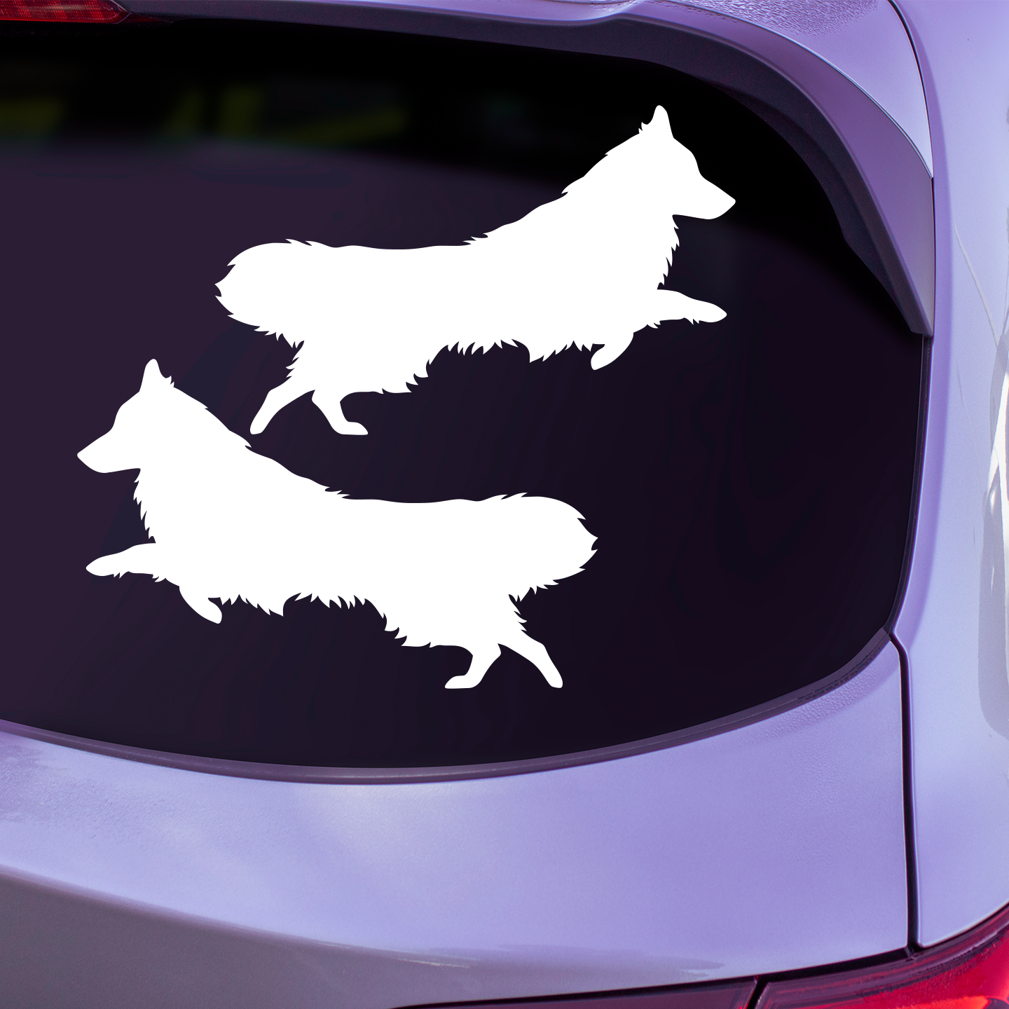 Shetland Sheepdog Silhouette Stickers