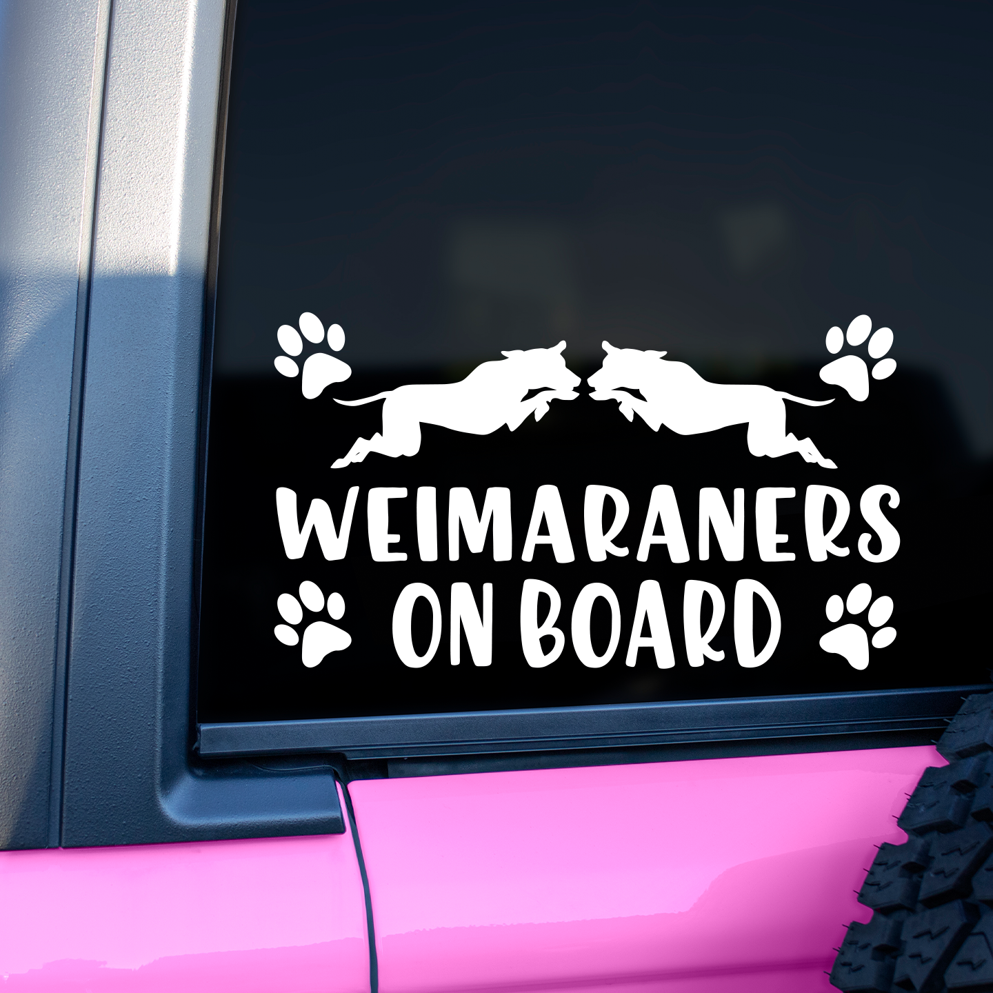 Weimaraners On Board Sticker