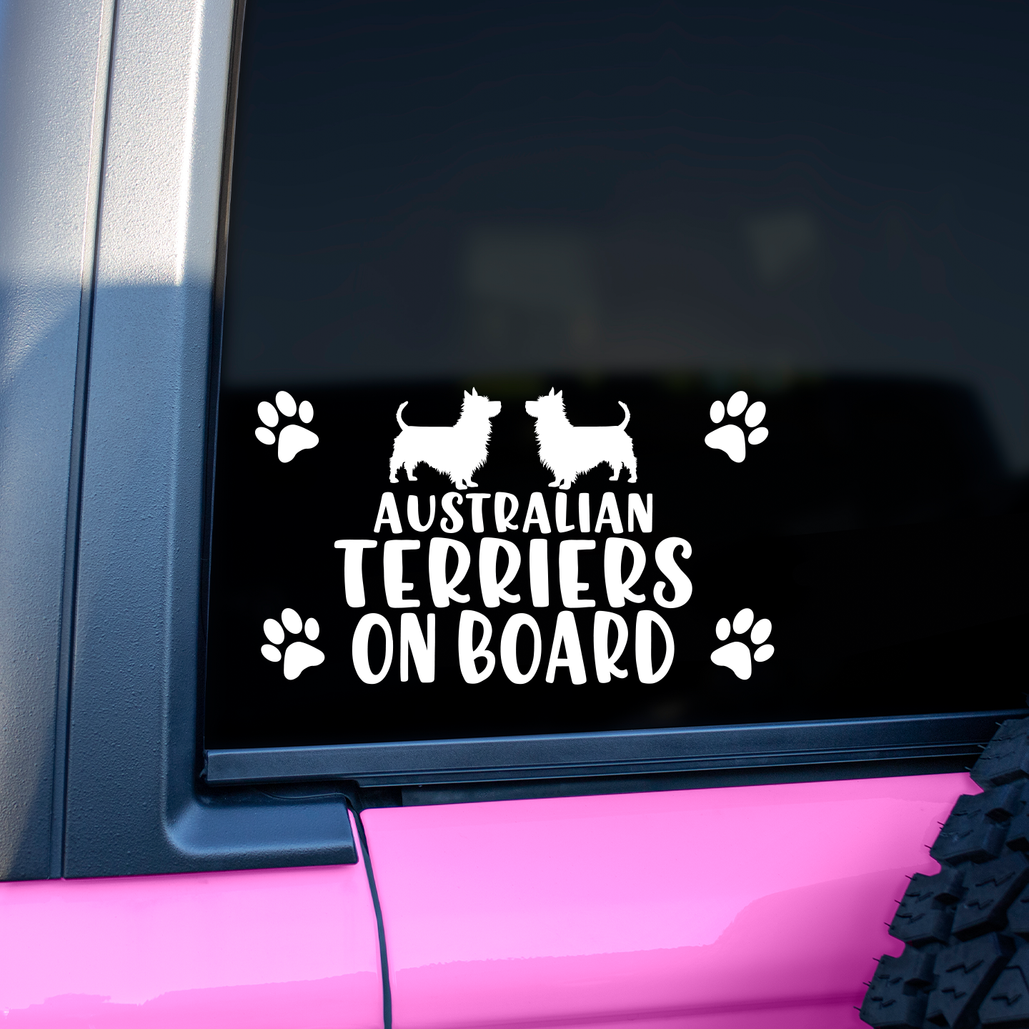 Australian Terriers On Board Sticker