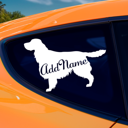 Springer Spaniel Silhouette With Name Sticker