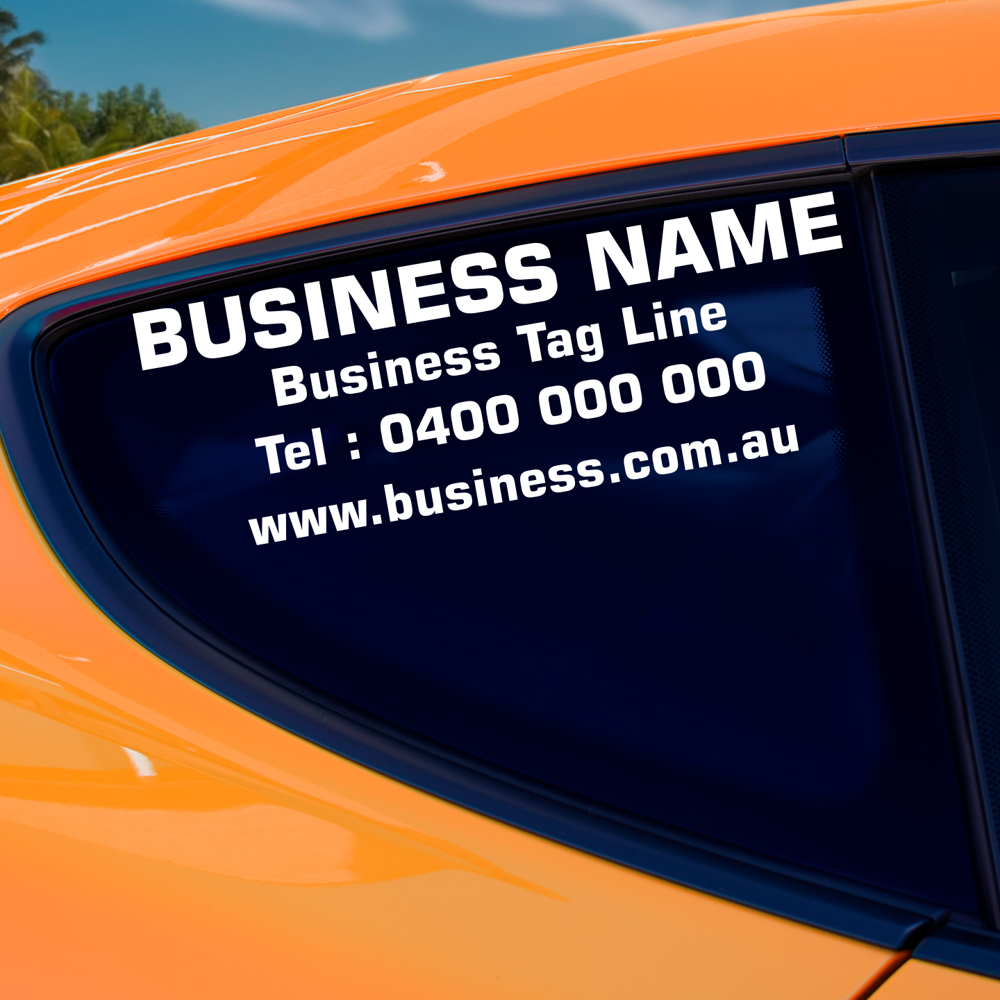 Business Signage Custom Text Sticker