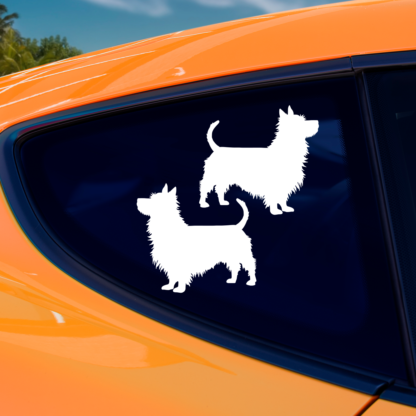 Australian Terrier Silhouette Stickers