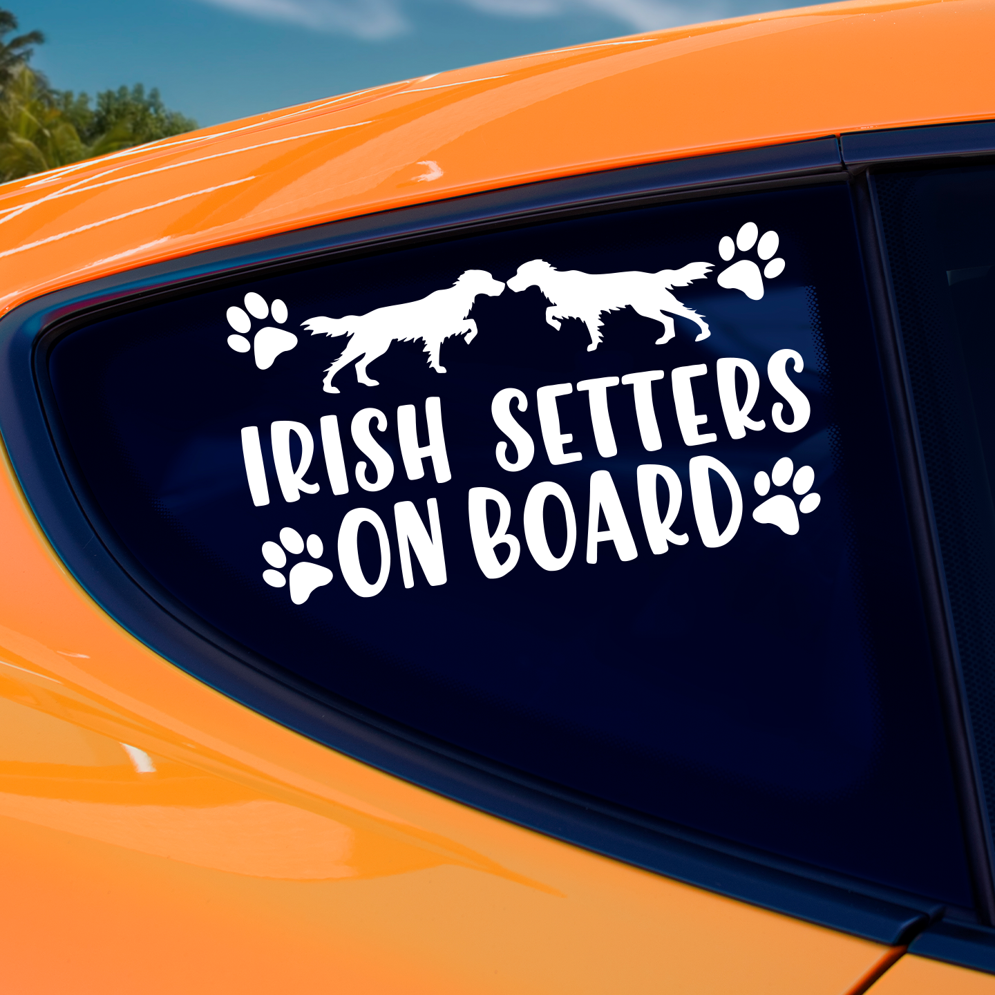Irish Setters On Board Sticker