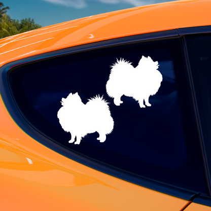 Pomeranian Dog Silhouette Stickers