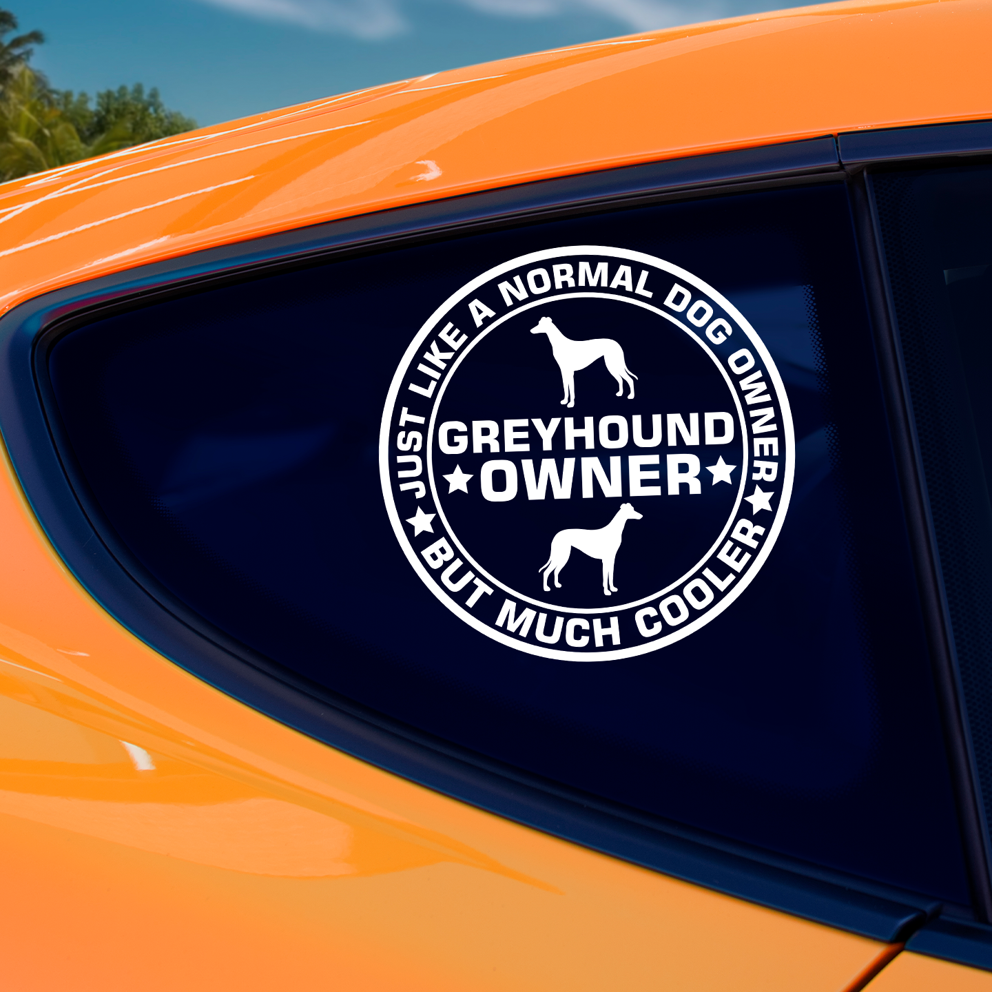 Greyhound Owner Sticker