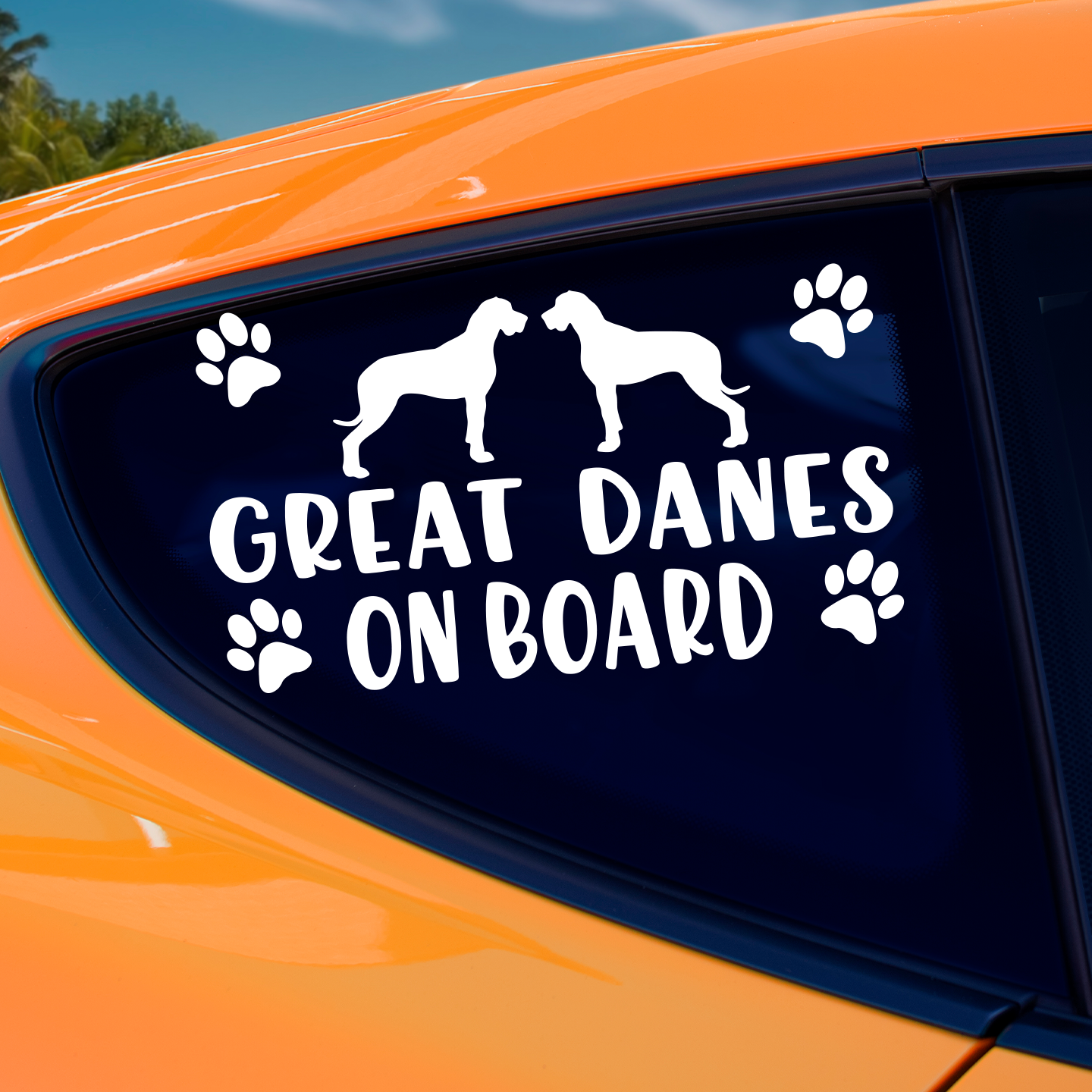 Great Danes On Board Sticker