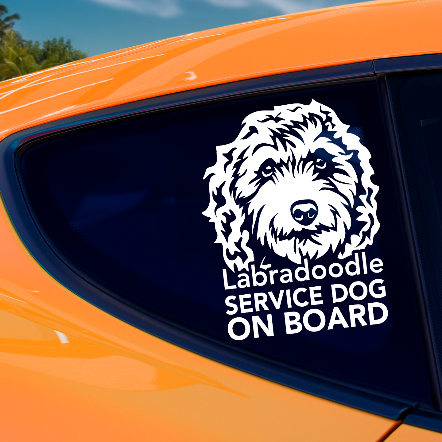 Labradoodle Service Dog On Board Sticker