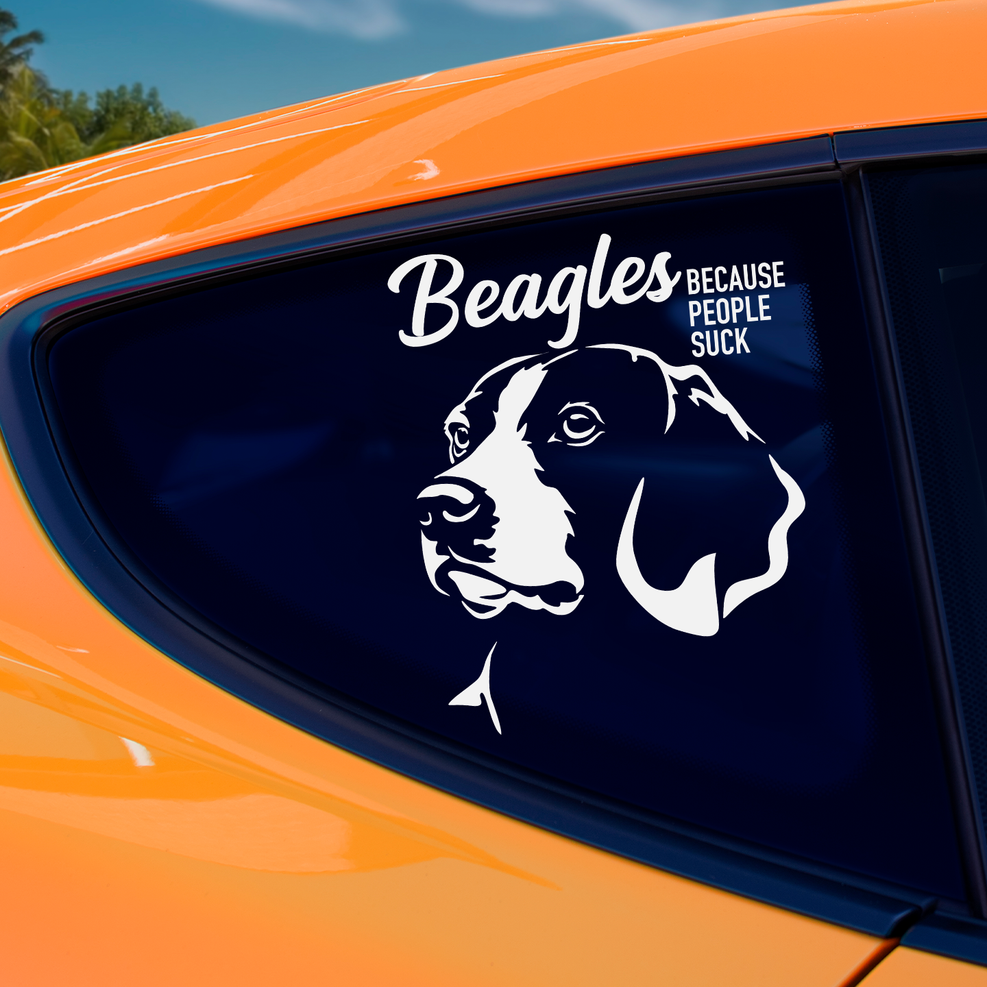 Beagles Because People Suck Sticker
