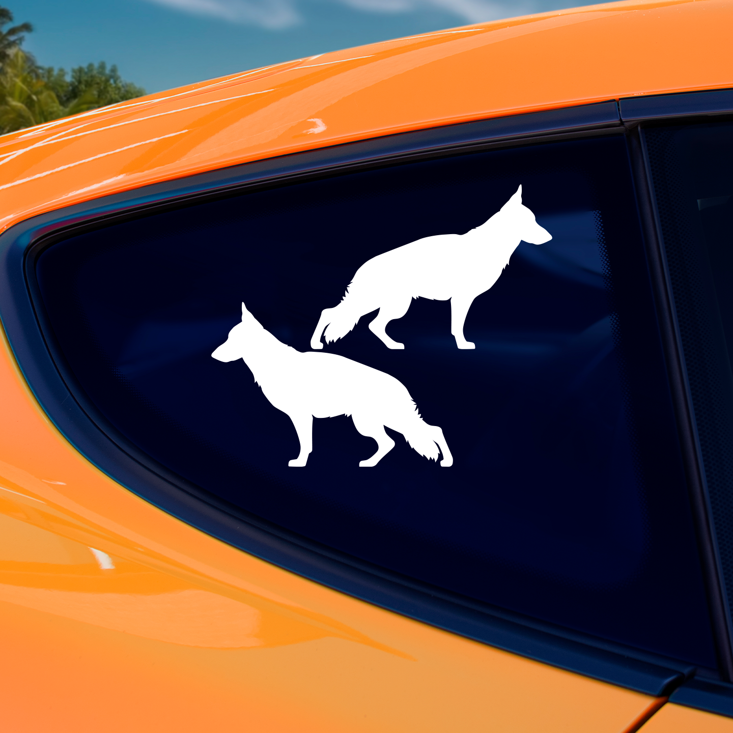 German Shepherd Silhouette Stickers