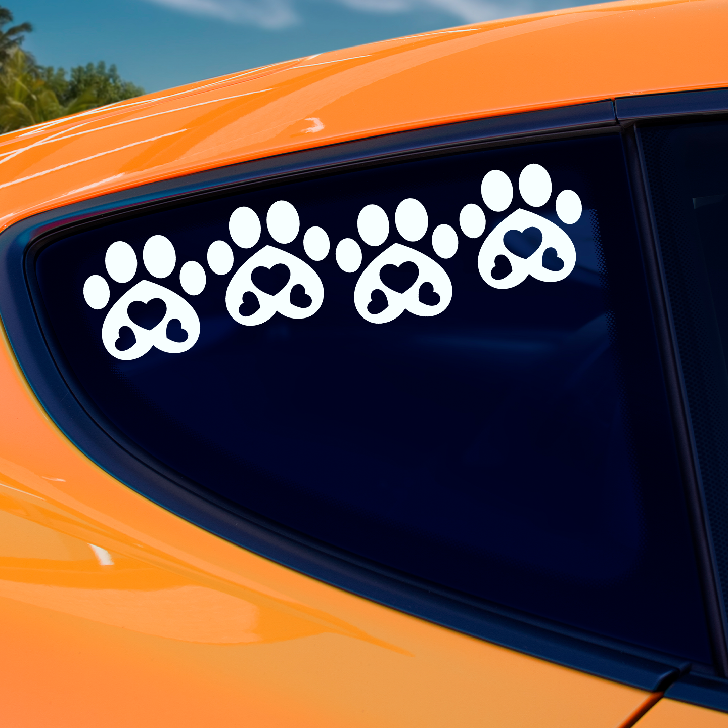 Paw Print Heart Stickers