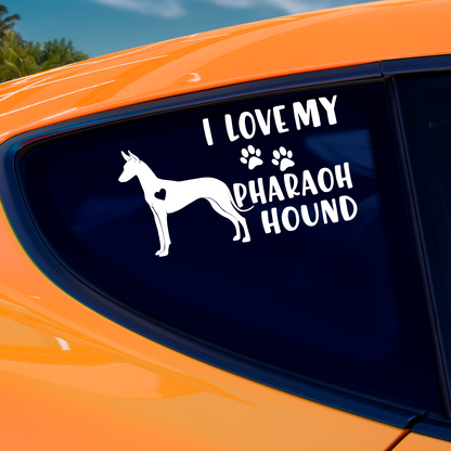 I Love My Pharaoh Hound Sticker