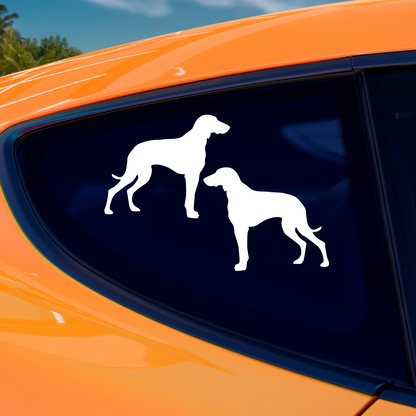 Weimaraner Silhouette Stickers