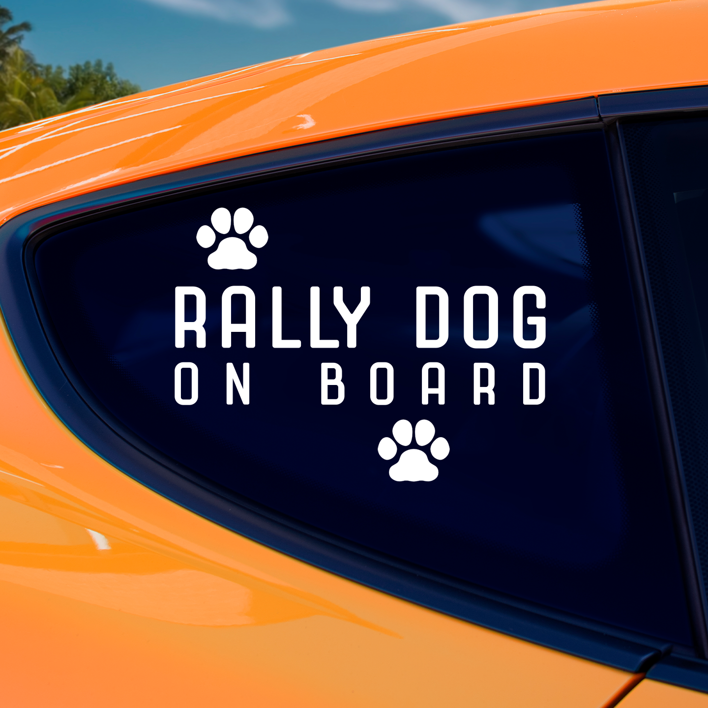 Rally Dog On Board Sticker