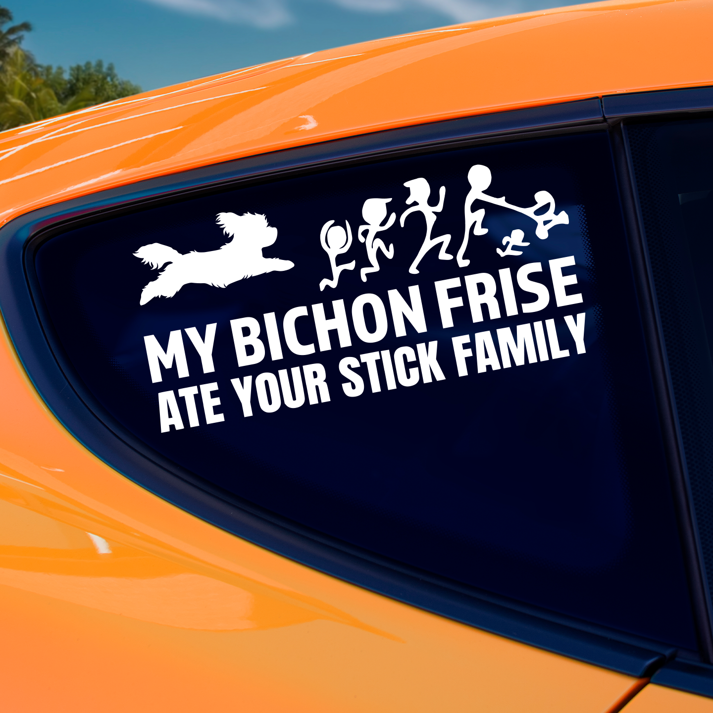 My Bichon Frise Ate Your Stick Family Sticker