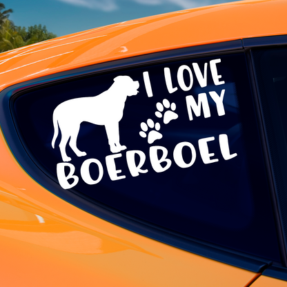 I Love My Boerboel  Sticker