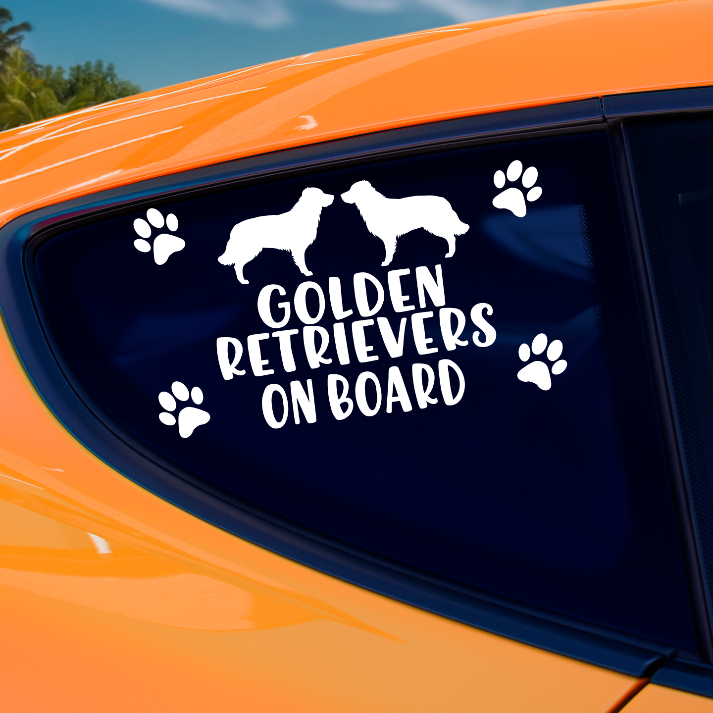 Golden Retrievers On Board Sticker