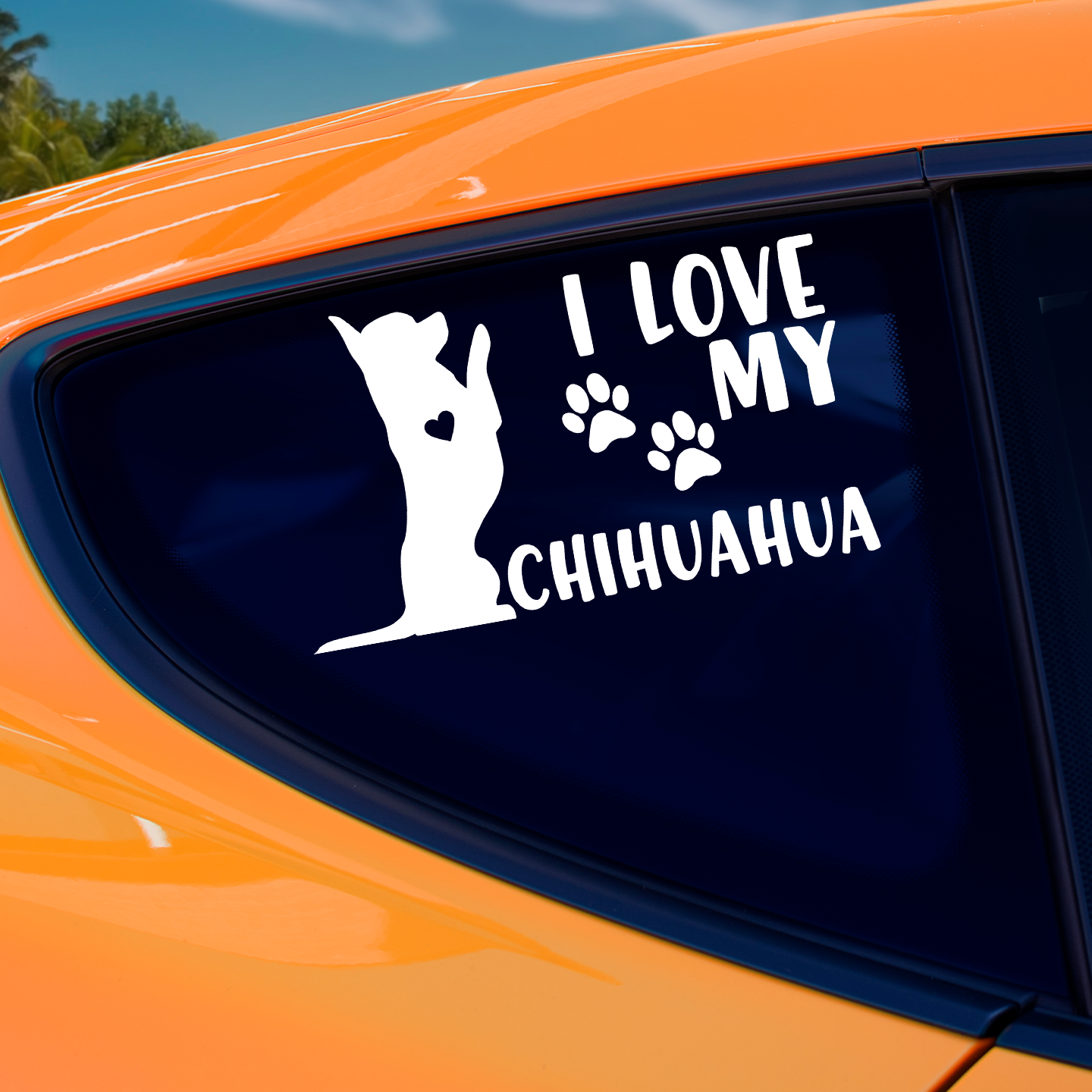 I Love My Chihuahua Sticker