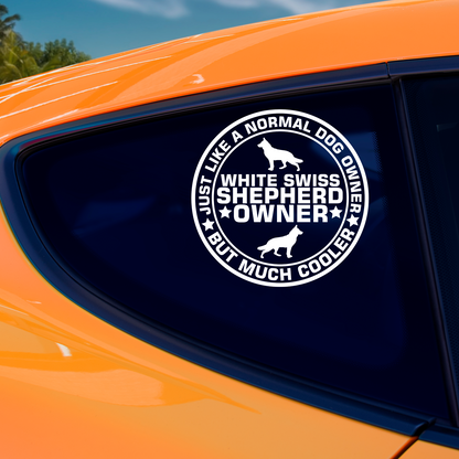 White Swiss Shepherd Owner Sticker