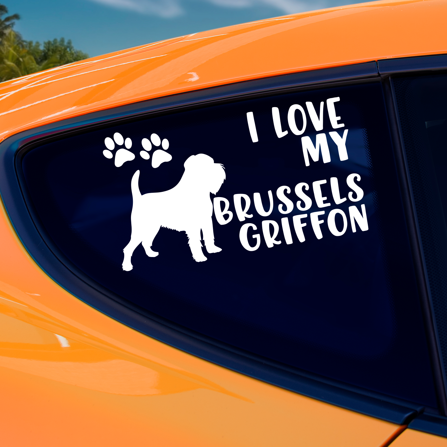 I Love My Brussels Griffon Sticker