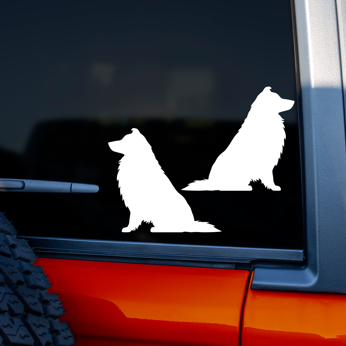 Shetland Sheepdog Silhouette Stickers