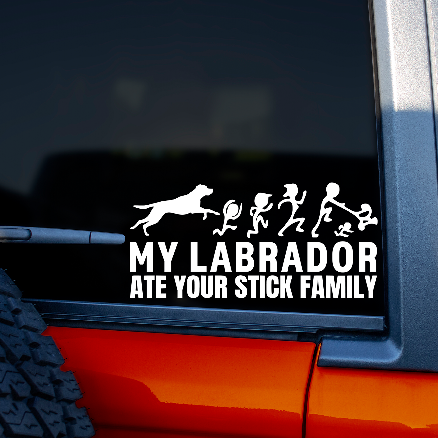 My Labrador Ate Your Stick Family Sticker