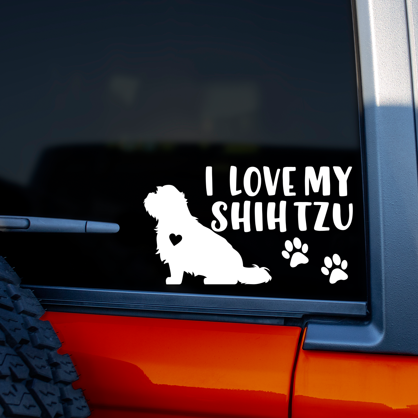 I Love My Shih Tzu Sticker