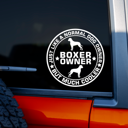 Boxer Owner Sticker