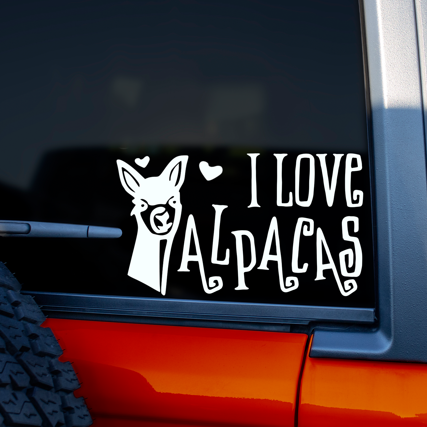 I Love Alpacas Sticker