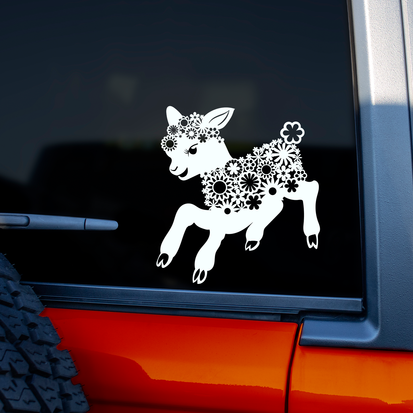 Floral Lamb Sticker