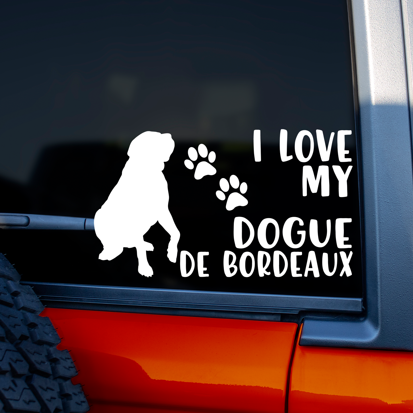 I Love My Dogue de Bordeaux Sticker