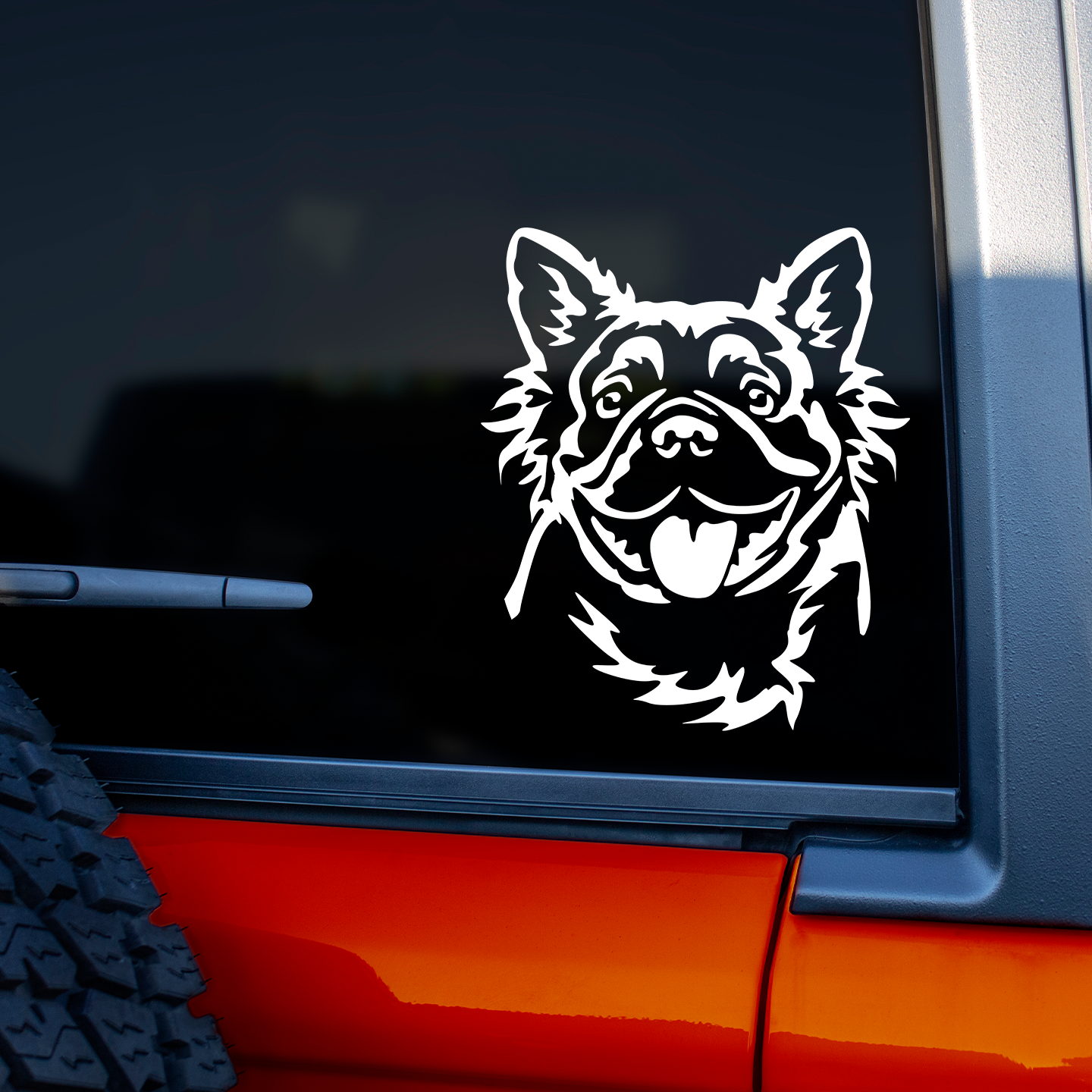 Fluffy French Bulldog Sticker