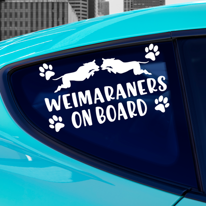 Weimaraners On Board Sticker