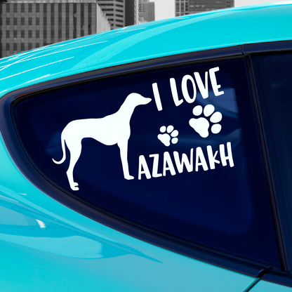 I Love Azawakh Sticker