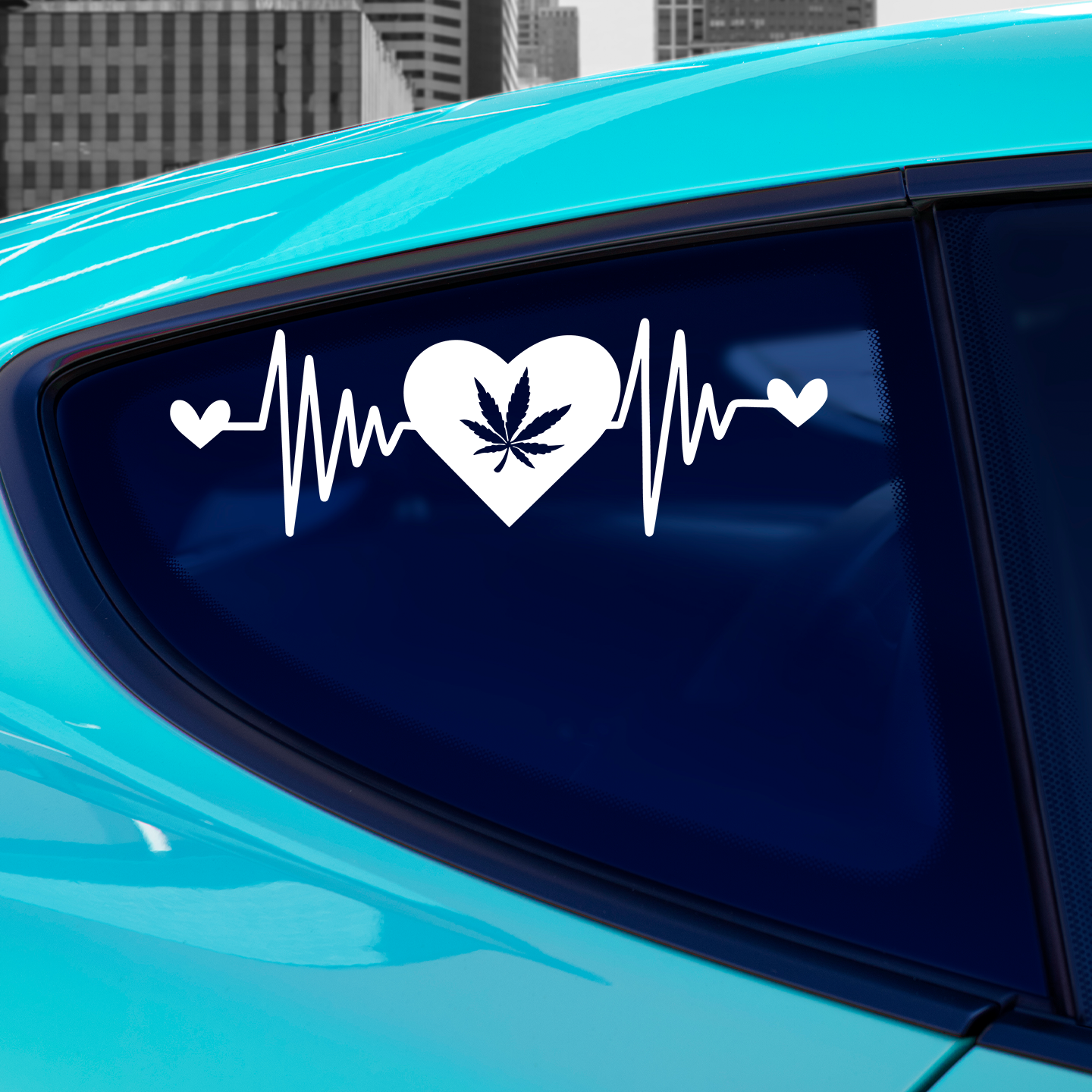 Weed Heartbeat Sticker