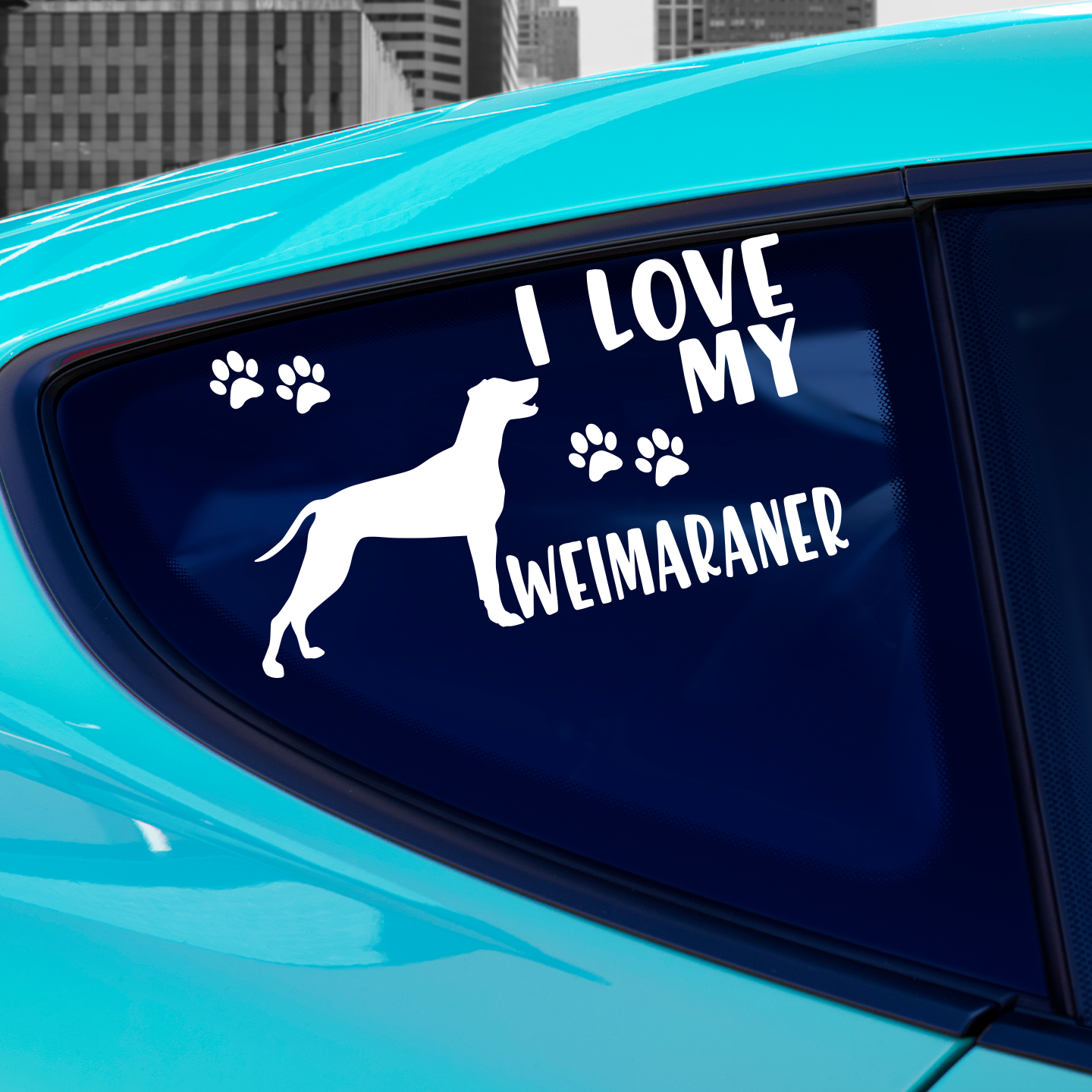 I Love My Weimaraner Sticker