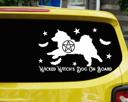 Wicked Witch's Dog On Board Alaskan Malamute Sticker